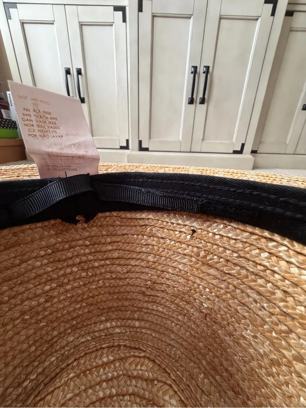 Brixton Natural Straw Sun Hat with Black Band